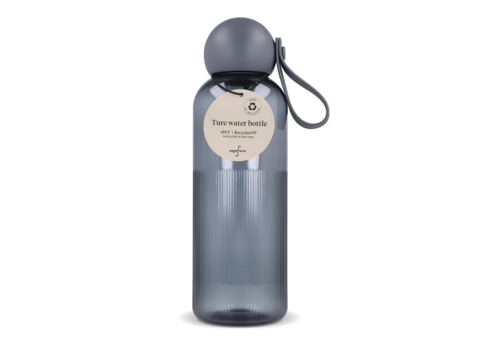 Bouteille personnalisée 600 ml Ture Sagaform Transparent gris foncé